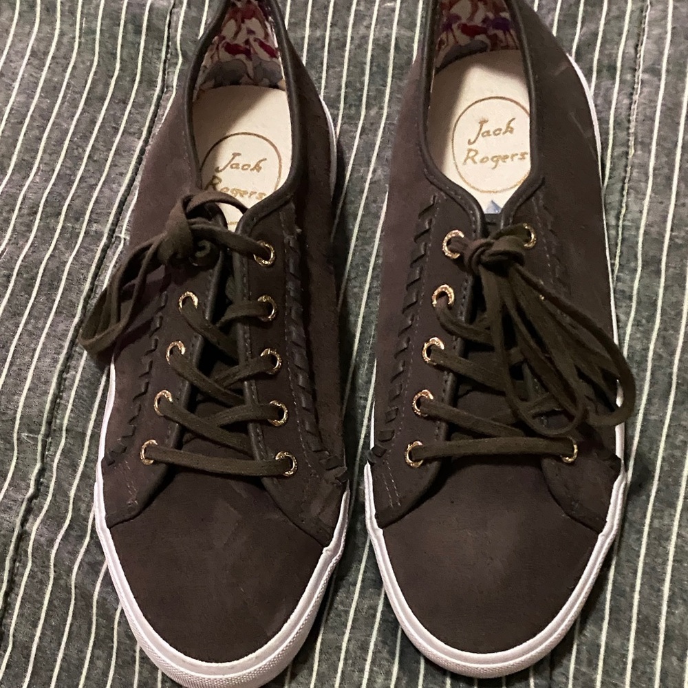 Jack Rogers suede grey sneakers